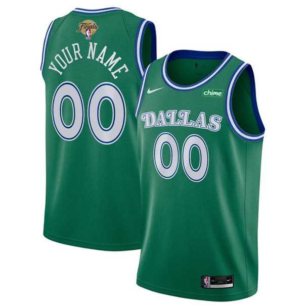 Mens Dallas Mavericks Active Player Custom Green 2024 Finals Classic Edition Stitched Basketball Jersey->customized nba jersey->Custom Jersey